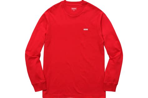 metallic box logo tee|Supreme Metallic Box Logo L/S Tee Red Men's.